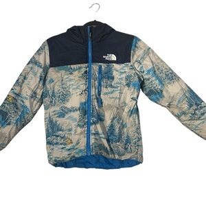 The North Face Kids Blue and Gray Scenic Puffer Jacket
